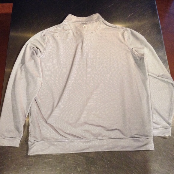 Peter Millar Men's 2XL Quarter Zip Pullover Shirt Blue Striped Golf Performance - Picture 7 of 8